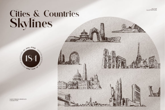 A World of Cities at Your Fingertips: Hand-Drawn Skylines