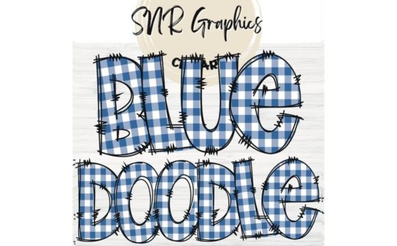 Blue Gingham Doodle Letters: A Crafty Alphabet for Creative Projects