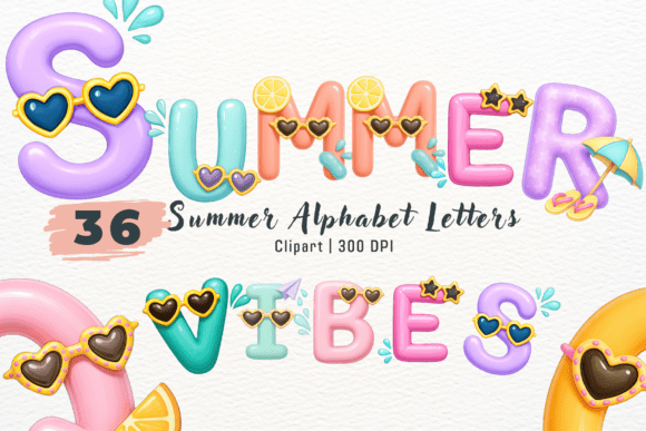 Bring Summer Vibes to Every Design with These Beach Doodle Letters