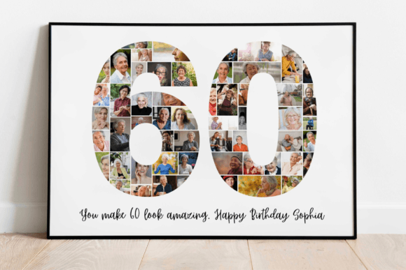 Celebrate Six Decades: The Perfect 60th Birthday Photo Collage Template