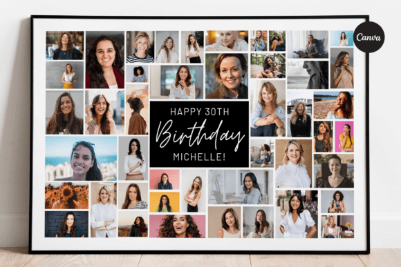 Craft a Visual Birthday Tribute with a Canva Photo Collage