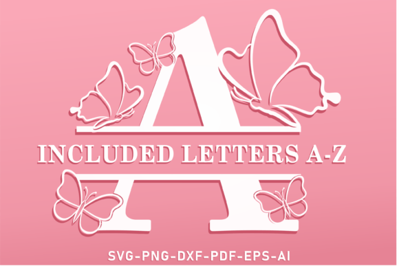 Designing with Delicate Details: Butterfly Monogram Split Letters
