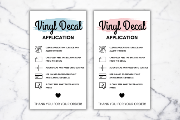 Mastering Your Vinyl Decal Instructions Care Card Template