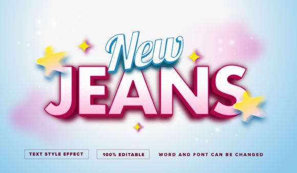 New Jeans Text Style Effect Editable: Modern Typography for Designers