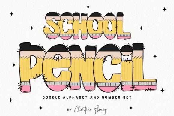 Playful Designs: The Pencil Doodle Alphabet School PNG