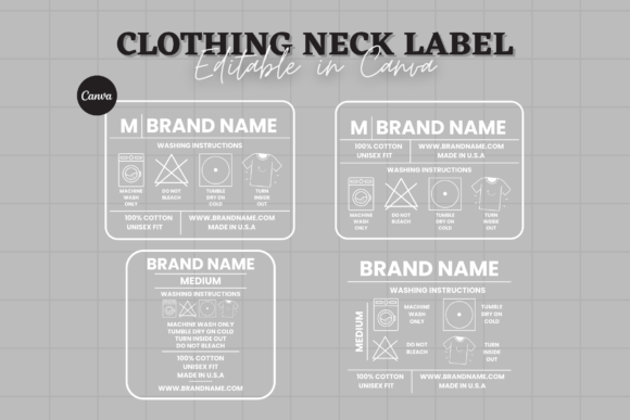 Seamless Branding: Editable Clothing Tag Bundle for Canva
