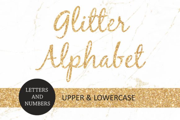 Shimmer and Shine: Designing with a Gold Glitter Alphabet