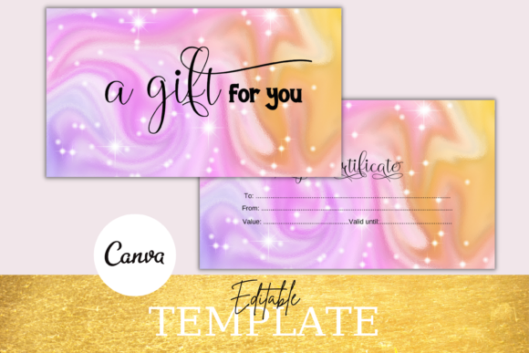 Shimmering Sales: The Holographic Editable Gift Certificate Strategy