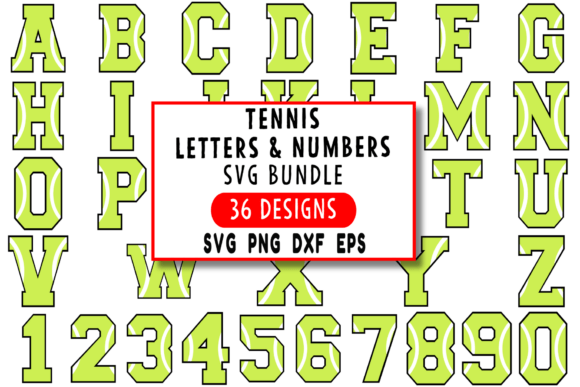 Varsity Tennis SVG Bundle: Sporty Typography for Your Projects